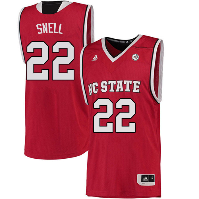 Men #22 Jordan Snell NC State Wolfpack College Basketball Jerseys Sale-Red
